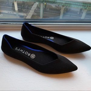 Rothy’s “the Point” flat in classic black
